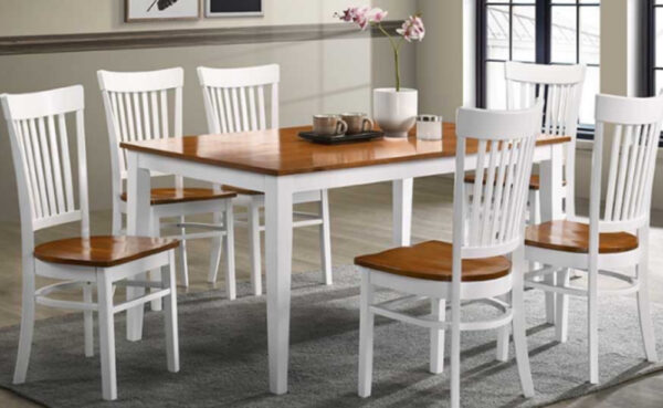 The Portras 7 piece dining set white