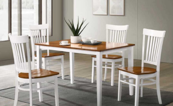 The Portras 5 Piece Dining set white